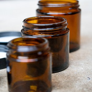 Amber Glass Jars